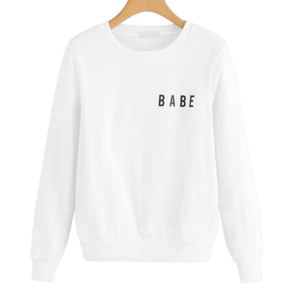 Positive Self Talk “babe” mental health graphic crewneck sweatshirt medium - Picture 4 of 11